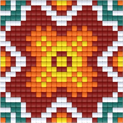 Bright Toys Мозайка с пиксели - Българска народна шевица, 24x24 пиксела - Мотив 7 (BE24007)