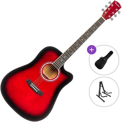 Pasadena PDC-10 Standard SET Red Burst Акустична китара