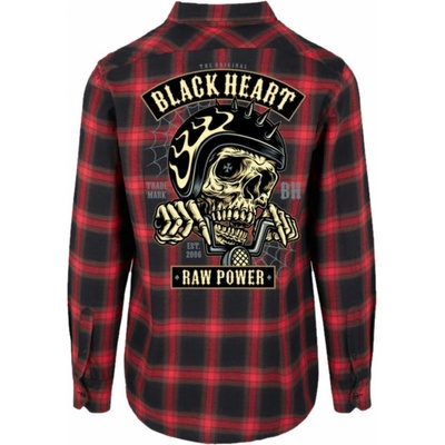 Black Heart košele Raw Power červená
