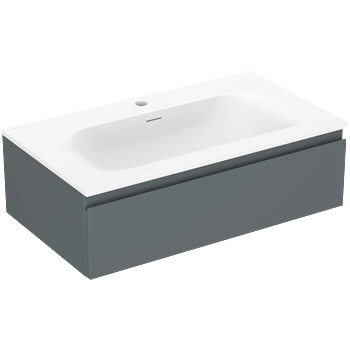 Mexen Orio шкаф за баня 80 см с мивка Vela, 1 чекмедже, мат графит/мат бял - 91A10-08023-1-BF66-W23M01 (91A10-08023-1-BF66-W23M01)