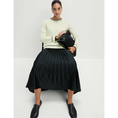 Marks & Spencer Изключително мек пуловер с деколте и контрастни ръбове Marks & Spencer кремав Marks & Spencer | Bezhov | ЖЕНИ | XL