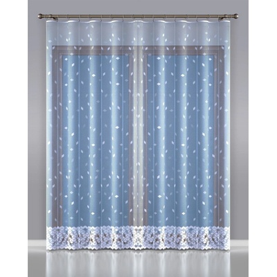 Hotová záclona alebo balkónový komplet, Melisa, biela 180 x 250 cm dvere