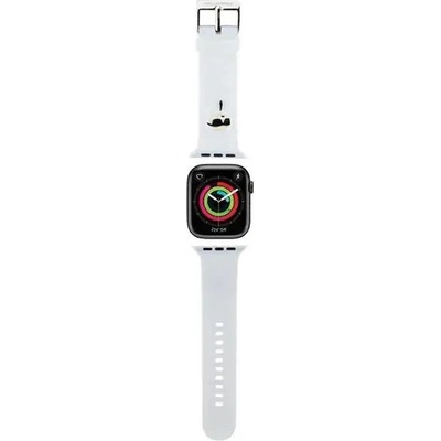 Karl Lagerfeld Каишка Karl Lagerfeld 3D Rubber Karl Head за Apple Watch 42/44/45/49mm, бяла (KF001843-0)