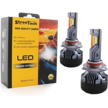 Image 1 of Лед крушки - Led система 9005 / HB3 Streetech модел STN1 за фарове - 170 000 Лукса, 65W - Canbus 6000K - 1700% повече светлина