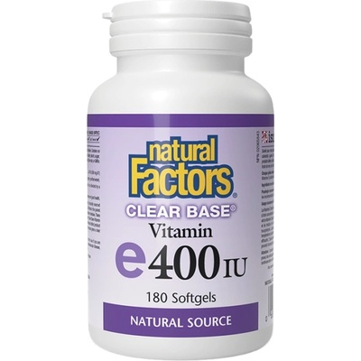 Natural Factors Clear Base Vitamin E 400 IU [180 Гел капсули]