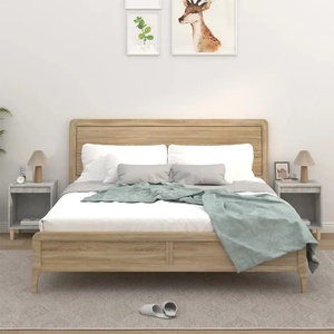 vidaXL Нощни шкафчета, 2 бр, бетонно сиво, 40x35x50 см (821867)