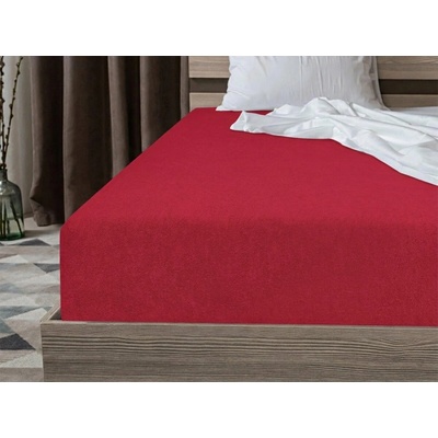 Textilomanie Froté prostěradlo Premium červené 180x200