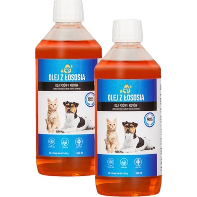 LAB-V Lososový olej pre psy a mačky 2x500 ml