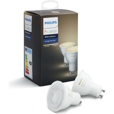 Philips Hue BT LED žárovka GU10 5W bílá 2 ks Chytrá LED žárovka 2ks 2200-6500K