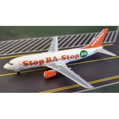 Panda Models B737-33V EasyJet 1990s Colors with Stop BA Stop Titles 1:400