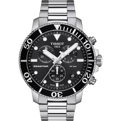 Tissot Мъжки часовник Tissot Seastar 120.417. 11.051. 00, Черен (TIS120.417.11.051.00)