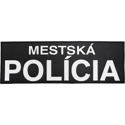Nášivka MESTSKÁ POLICIA 30x10 cm - čierna-biela