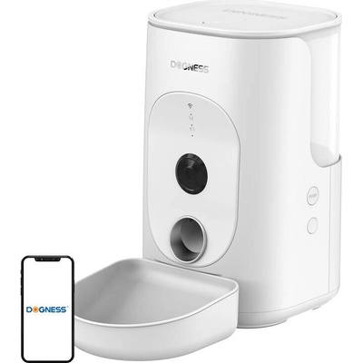 Smart dávkovač krmiva Dogness F15 WiFi 4 L s kamerou s plastovou miskou