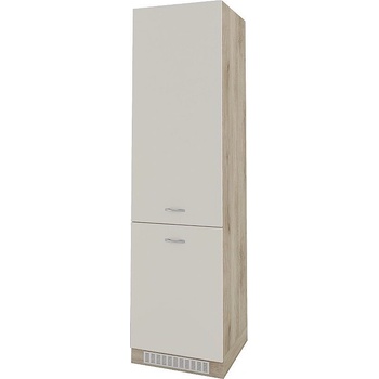 ИРИМ Колонен шкаф за вграждане на хладилник с две врати Сити АРС-50 дъб сонома арвен / сатен 60 см