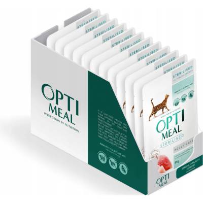 Krmivo Optimeal pro sterilizované kočky s krůta 12 x 85 g