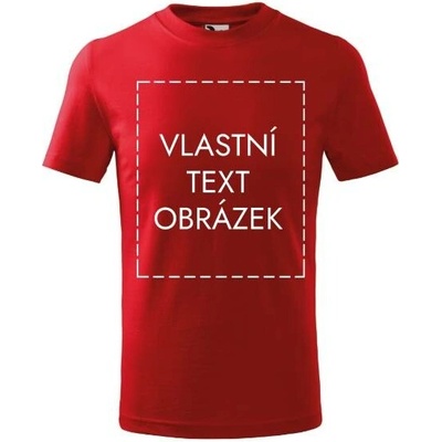 MALFINI Malfini Basic 138 dětské tričko s vlastním potiskem červená