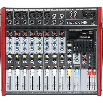 novox Аудио миксер Novox M10, 8 канала, Вградени ефекти, Bluetooth/MP3 (M10)