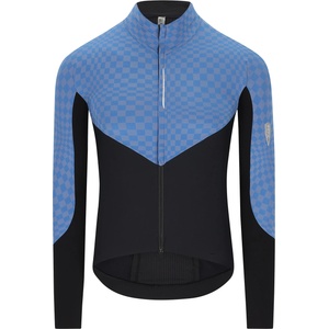 Q36.5 Мъжка фланелка с дълъг ръкав за колоездене Q36.5 Dottore Hybrid Que L/S Jersey Cycling jersey - Supersonic Check (056-4320-0313)