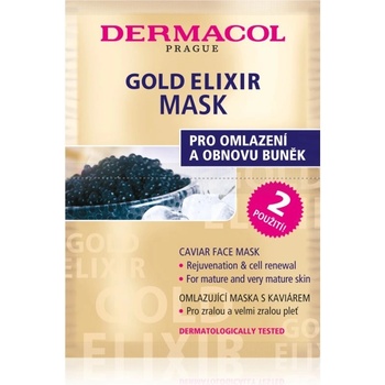 Dermacol Gold Elixir Caviar Face Mask omlazující maska s kaviárem 2 x 8 g