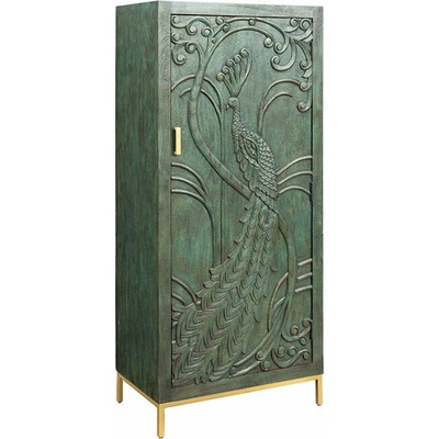 Interior DE Peacock 3D 170 cm zelená masiv mango KMD45590
