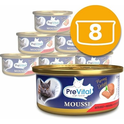 PreVital cat hovädzie 8 x 85 g