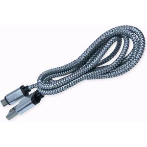 Bravas Кабел USB 2.0 Type A - Micro Type B, 1м, с оплетка сив