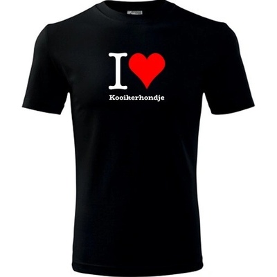 Tričko I love Kooikerhondje černé