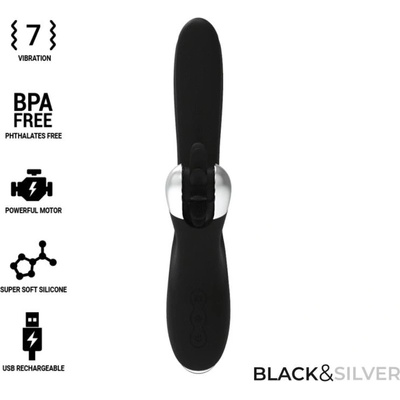 BLACK&SILVER BUNNY JOHNNY VIBRATING VIBE