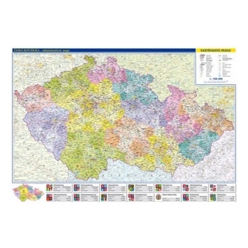 Česká republika - administrativní mapa 1:500 tis.