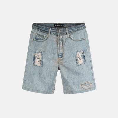 Pretty boy ugly world Къси панталони PRETTY BOY UGLY WORLD Men's Denim Shorts - Blue
