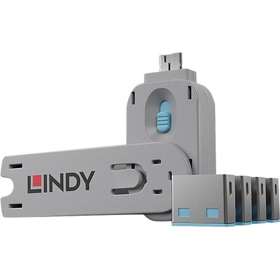 Lindy USB портове 4xсин с ключ (40452)