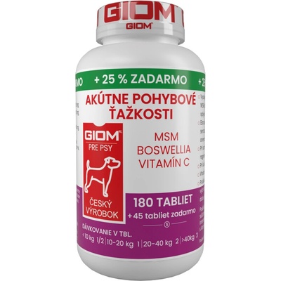 Giom Akútne pohybové ťažkosti 180 tabliet