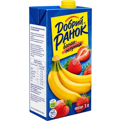 Dobré ráno Banánovo-jahodový nektar s dužinou 1 l