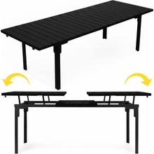 MultiGarden SAE-180-1 Rozkládací zahradní stůl 180-240 cm, černý