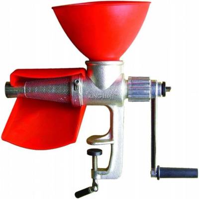 Kinghoff Мелачка за домати Kinghoff KH 2202, Чугун, Широк фланец, Семенен сепаратор, Сребрист/оранжев (9999KH2202)