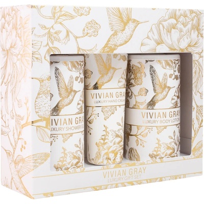 Vivian Gray Velvet relaxační sprchový gel 200 ml + hydratační tělové mléko 200 ml + hydratační krém na ruce 75 ml kosmetická sada
