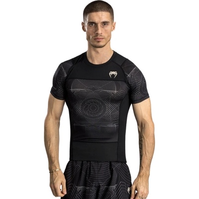 VENUM Рашгард Venum G-Fit Air Men's Short Sleeve Rashguard - Deep Black/Desert Sand - XL