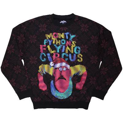 Crewneck Monty Python - Flying Circus Grumpy Man Čierna S