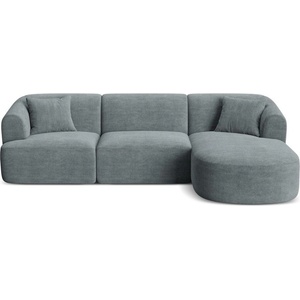 Cosmopolitan Design Тъмносив ъглов диван от рипсено кадифе (десен ъгъл) Campi - Cosmopolitan Design (COS_RC_L_266_F1_CAMPI6)