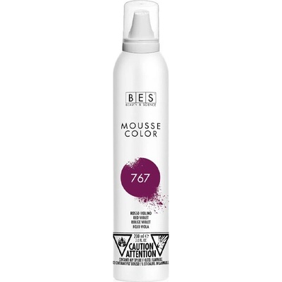 Bes Mousse Color farebné penové tužidlo 767 červeno fialové