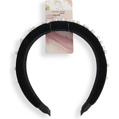 Čelenka do vlasov Black Pearl (Velvet Headband)