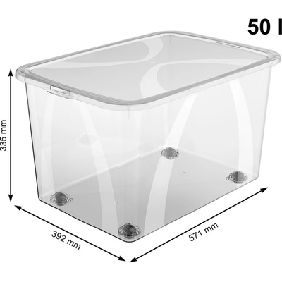 Rotho Lona Plastový box s vekom 50 l
