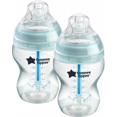 Tommee Tippee kojenecká láhev antikoliková Advanced tyrkysová 260 ml – Zboží Dáma