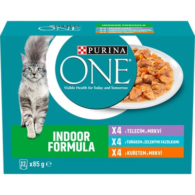 Purina One Indoor mini filetky s kuraťom teľacím tuniakom