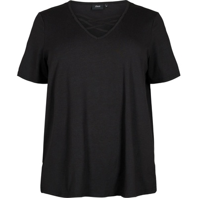 Zizzi Тениска 'ERILEY' черно, размер M
