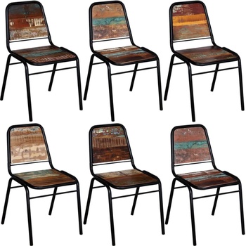 Image 1 of vidaXL Трапезни столове, 6 бр, регенерирано дърво масив (274707)