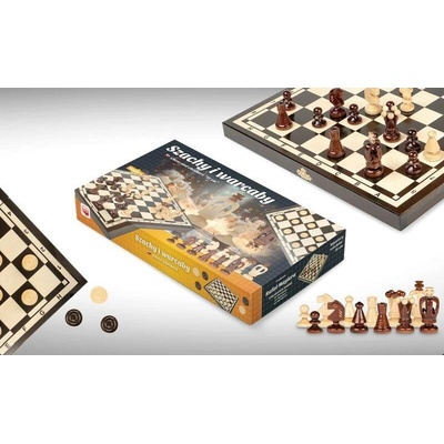 Szacho-warcaby šachy a dáma 2 v 1 35 cm
