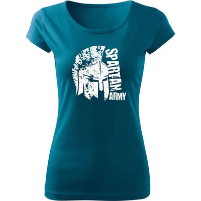 DRAGOWA дамска тениска с къс ръкав, Леонид, петролено синя, 150г/м2 (8330)