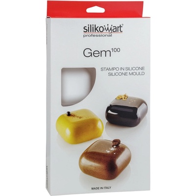 Silikomart Forma silikonová desing oblé čtverce 8x100 ml