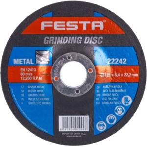 FESTA Диск за шлайфане на метал festa 125 × 6, 4 × 22, 2 мм (22242fe)